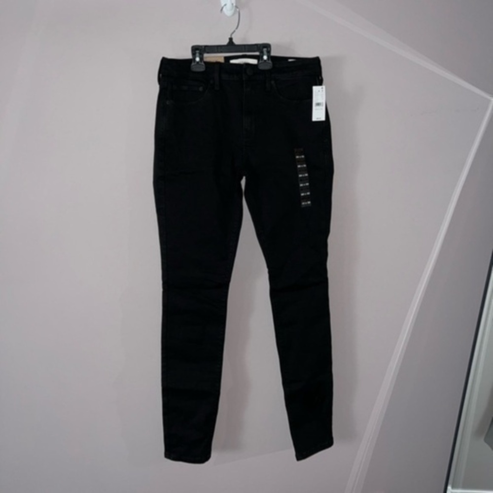 NWT mens pacsun stacked skinny mid rise skinny fit black jeans 30x32 new